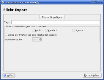 FlickrUploader fÃ¼r Gwenview